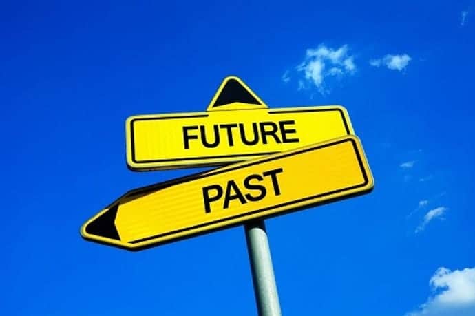 Sign posts displaying "Future" and "Past"