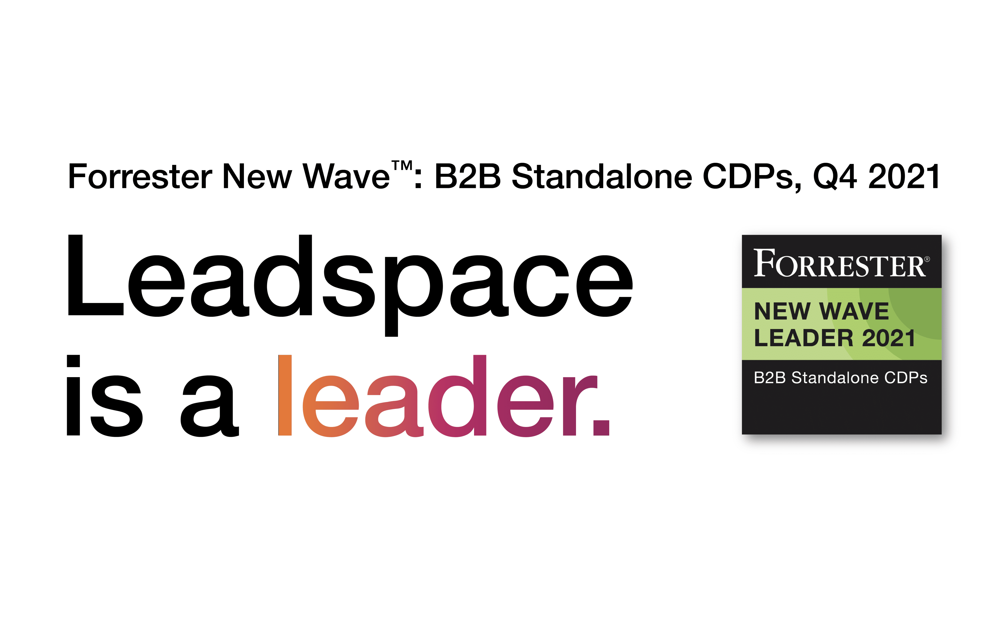 Leadspace Ranked a Leader in the Forrester New Wave: B2B Standalone Customer Data Platform Q4 2021