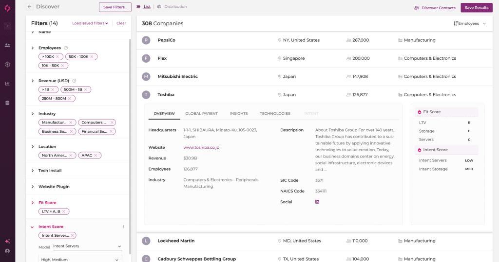 Search and segment your data