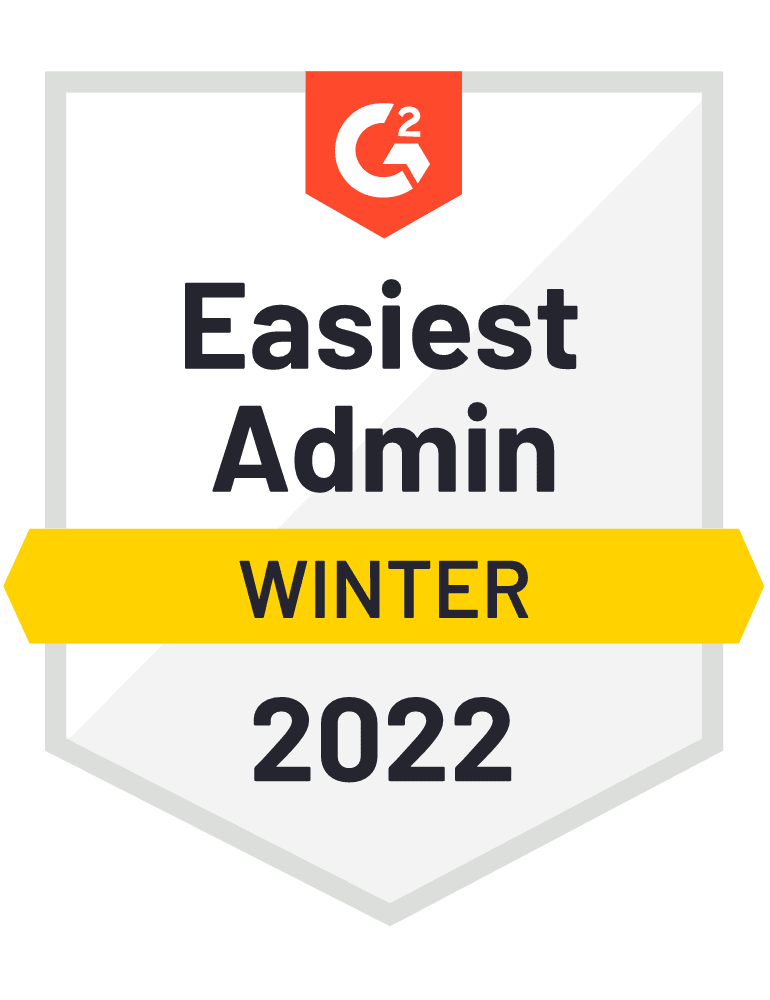 G2 Badge - Easiest Admin Winter 2022