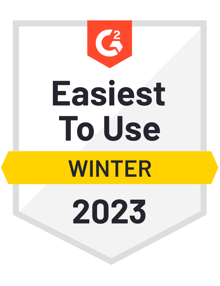 G2 Badge - Easiest to Use Winter 2023